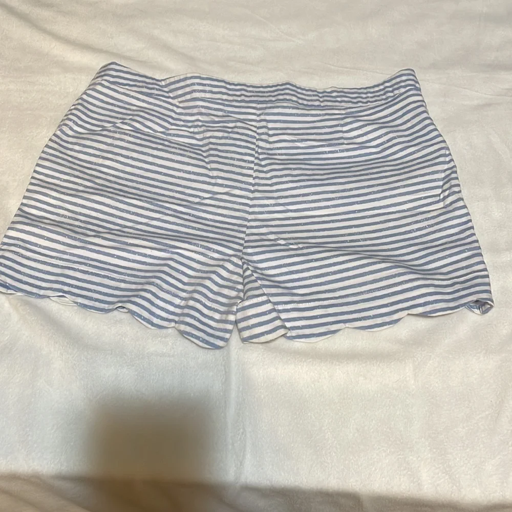 *Kenar Blue and White Striped Shorts Size 8 - Picture 2 of 3